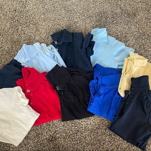 Tons of school uniform clothes! Short sleeve, long sleeve, skirts and dresses.